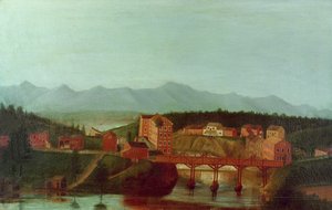 Columbiaville and Stockport Creek, near New York, early 19th Century by American School